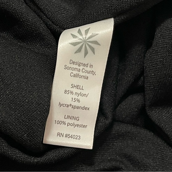 Athleta One Piece Swimsuit Black Ruched Halter Size Large - Picture 7 of 10